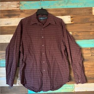 Ralph Lauren Men's Maroon Plaid Shirt